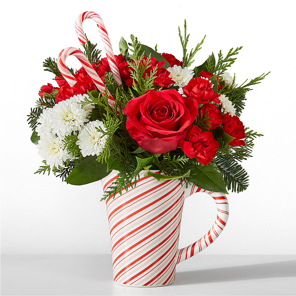 Peppermint Swirl Mug – Linda Floral, Burlington NC