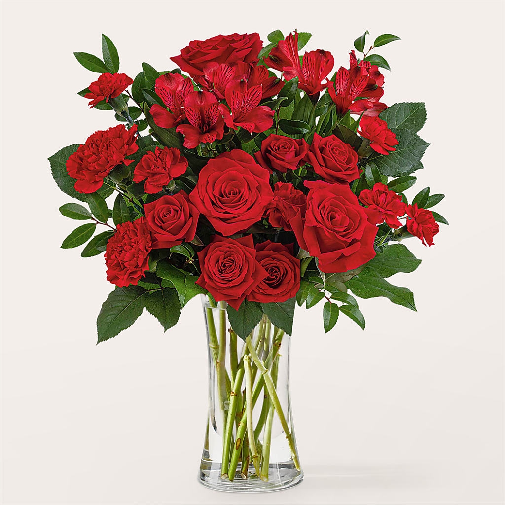 Brilliant Ruby Bouquet – Linda Floral, Burlington NC