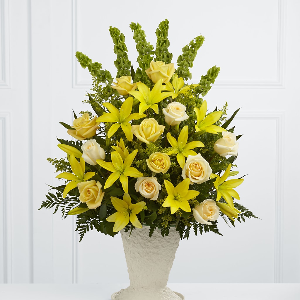 Golden Memories Arrangement – Linda Floral, Burlington NC