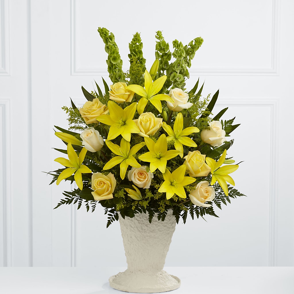 Golden Memories Arrangement – Linda Floral, Burlington NC