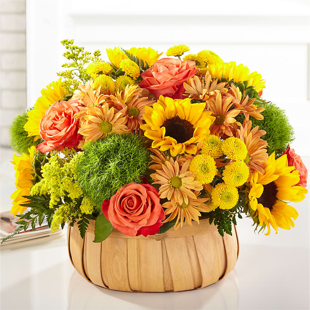 Harvest Sunflower Basket – Linda Floral, Burlington NC