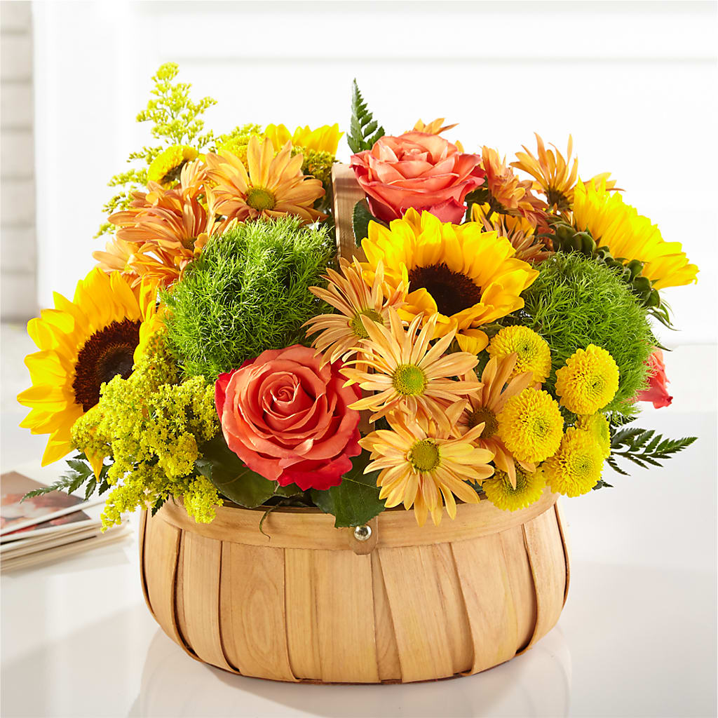 Harvest Sunflower Basket – Linda Floral, Burlington NC