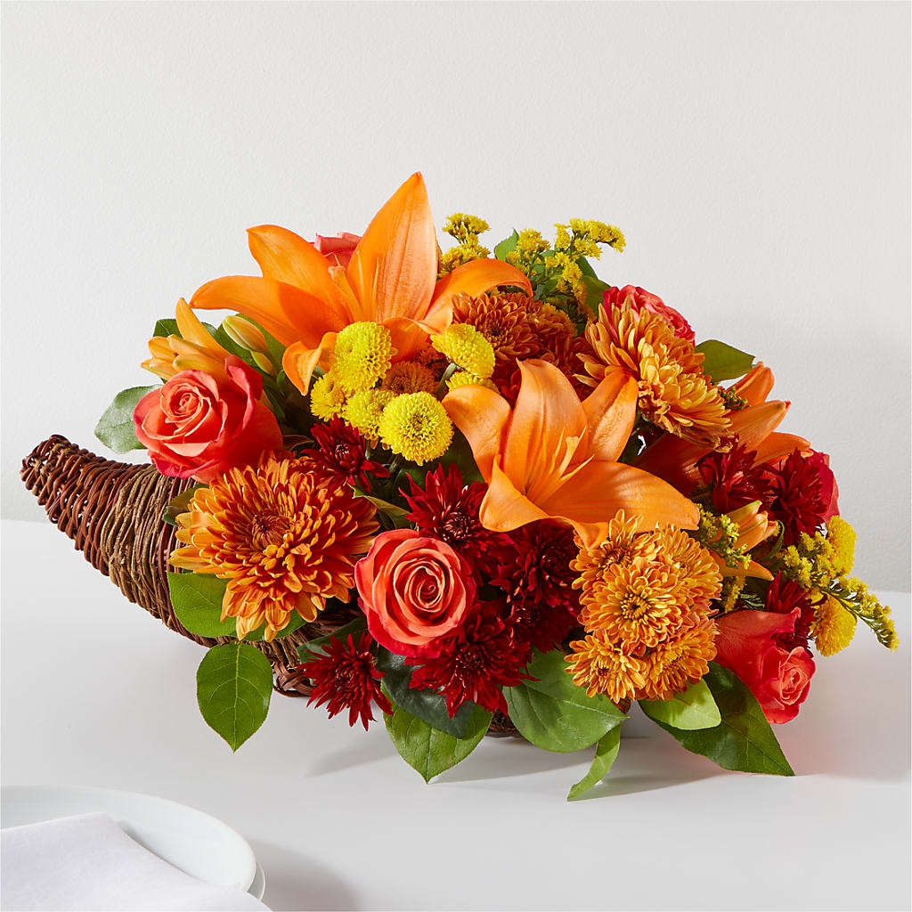 Bouquet of Blessings Cornucopia – Linda Floral, Burlington NC