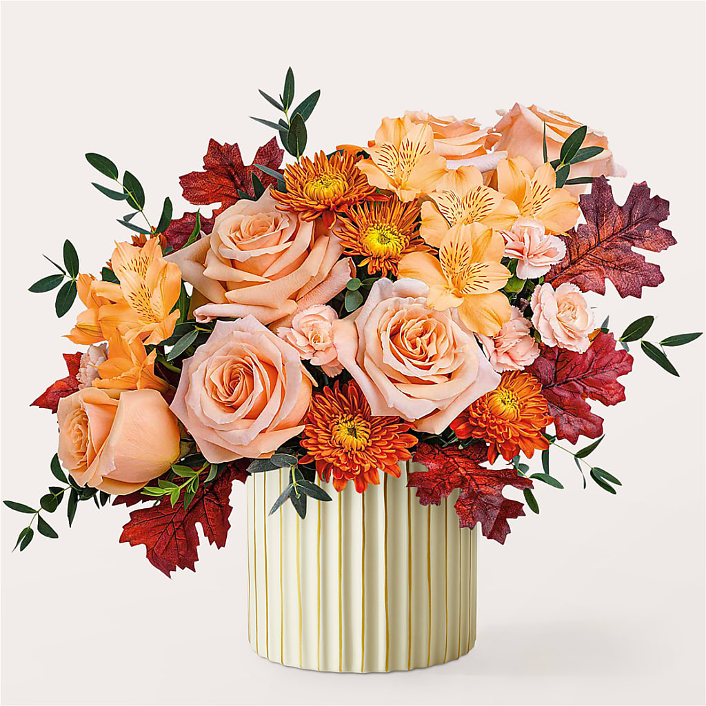 Spiced Latte Bouquet with Ivory Vase – Linda Floral, Burlington NC