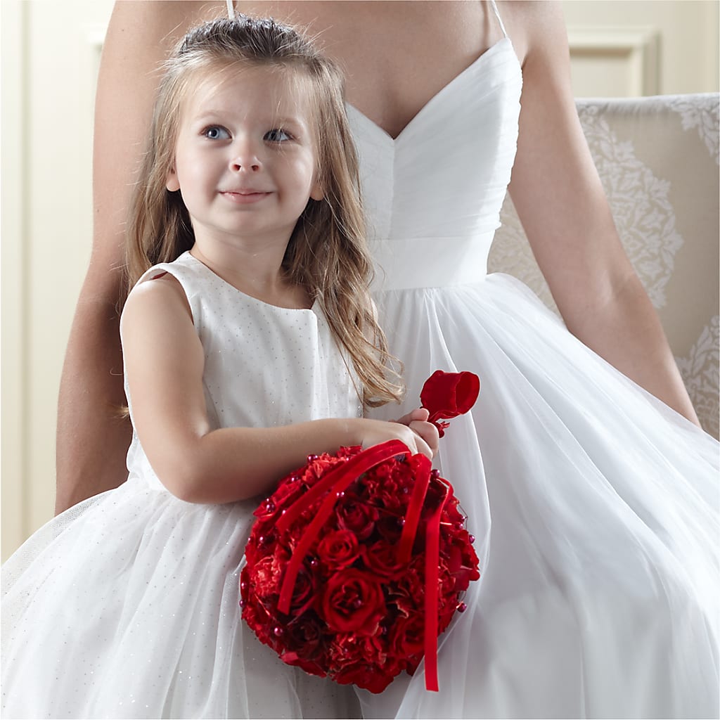Pure at Heart Flower Girl Arrangement – Linda Floral, Burlington NC