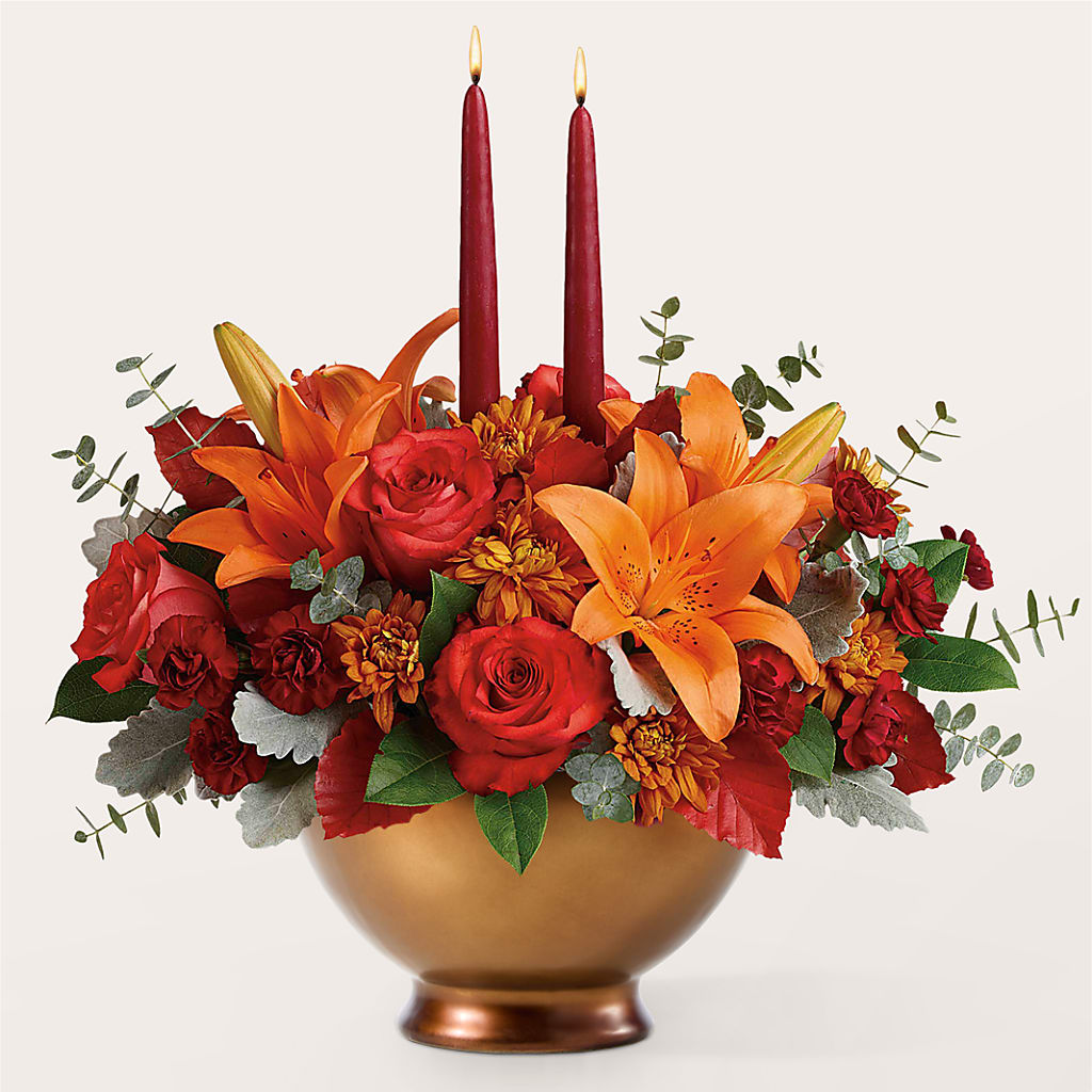 Fruits of Fall Centerpiece –  Linda Floral, Burlington NC