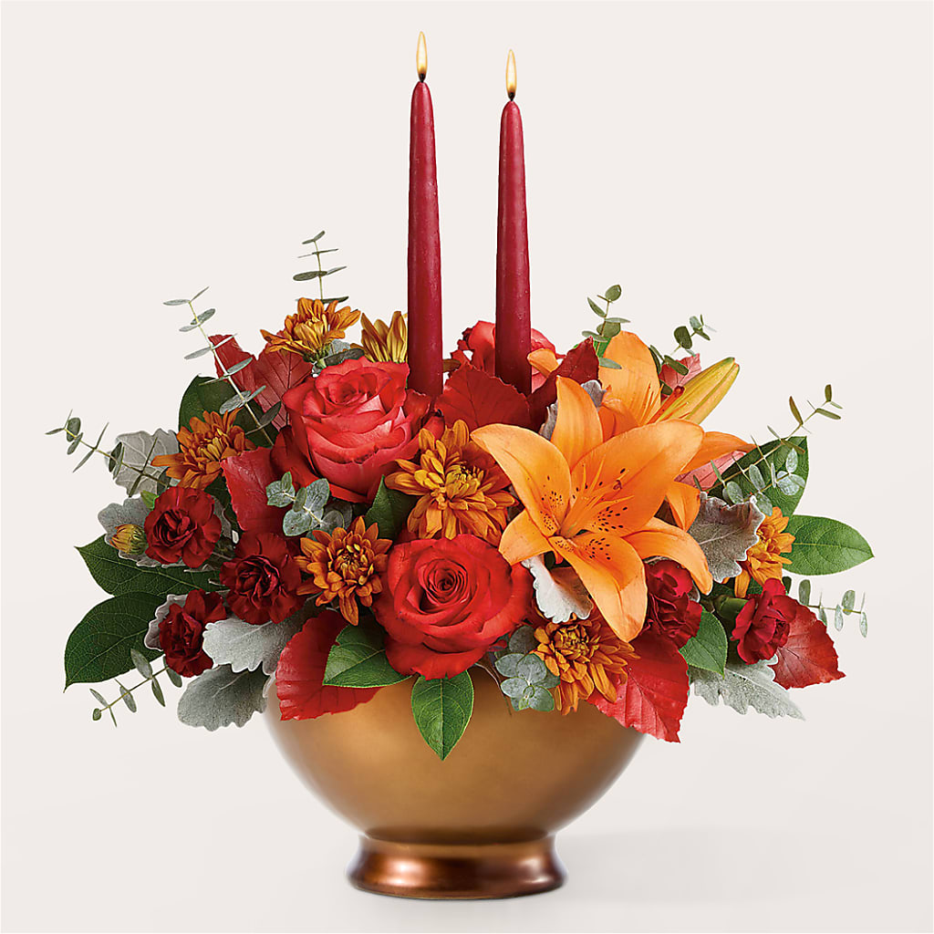 Fruits of Fall Centerpiece –  Linda Floral, Burlington NC