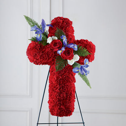 Faithful Hero Floral Cross –  Linda Floral, Burlington NC