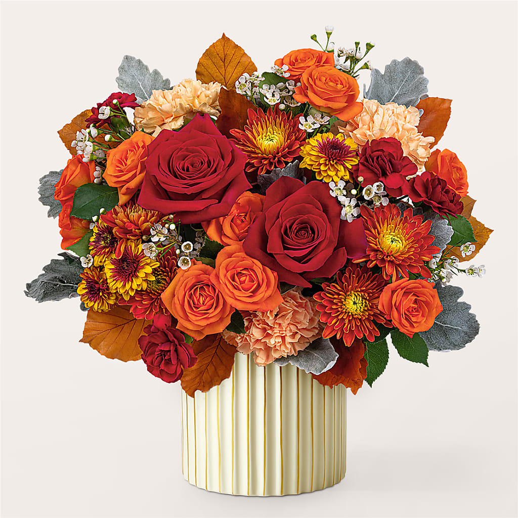Merlot Bouquet with Ivory Vase –  Linda Floral, Burlington NC