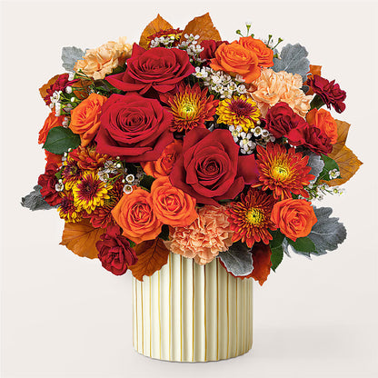 Merlot Bouquet with Ivory Vase –  Linda Floral, Burlington NC