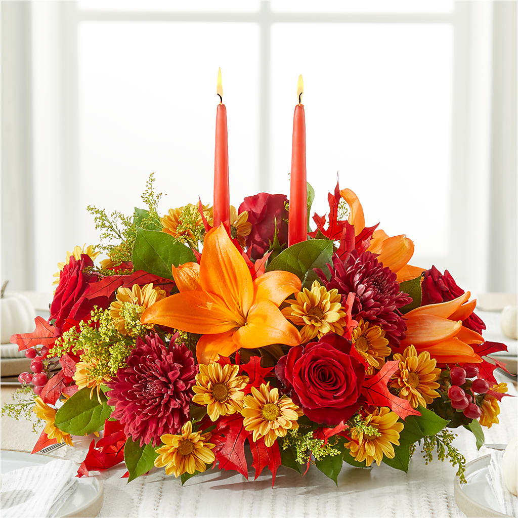 Autumn's Embrace Centerpiece –  Linda Floral, Burlington NC