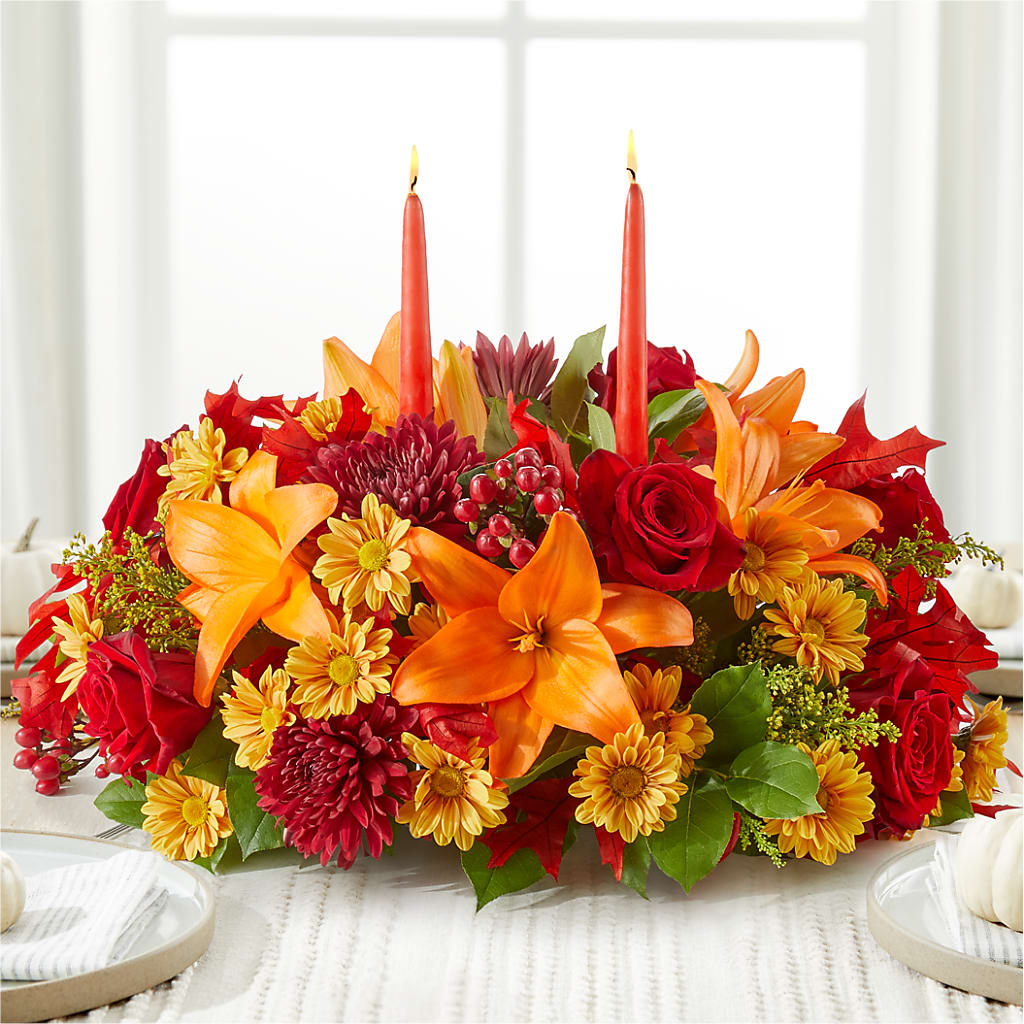 Autumn's Embrace Centerpiece –  Linda Floral, Burlington NC