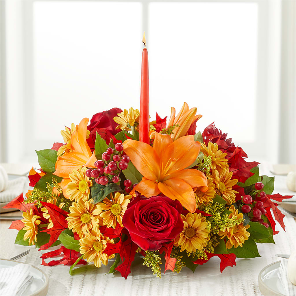 Autumn's Embrace Centerpiece –  Linda Floral, Burlington NC