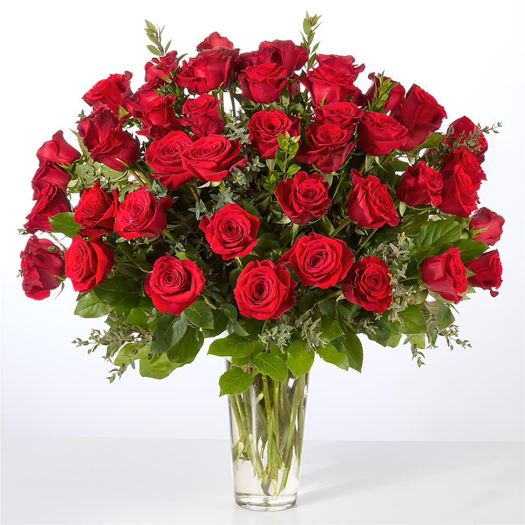 Forever Yours Fifty Stem Red Rose Bouquet –  Linda Floral, Burlington NC