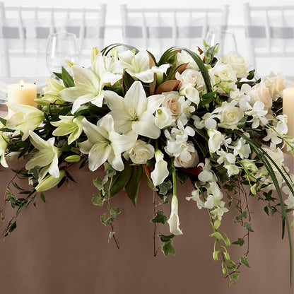 White Linen Arrangement –  Linda Floral, Burlington NC
